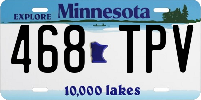 MN license plate 468TPV