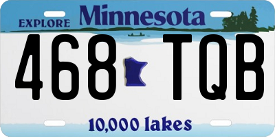 MN license plate 468TQB