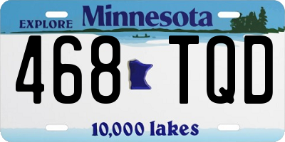 MN license plate 468TQD