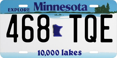 MN license plate 468TQE