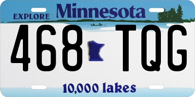 MN license plate 468TQG