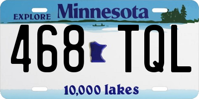 MN license plate 468TQL