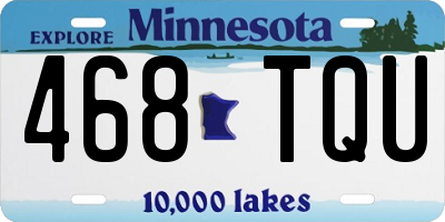 MN license plate 468TQU