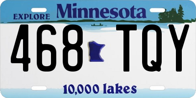 MN license plate 468TQY