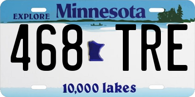 MN license plate 468TRE