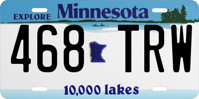MN license plate 468TRW