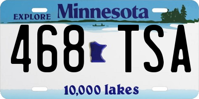 MN license plate 468TSA