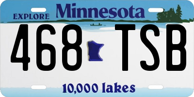 MN license plate 468TSB