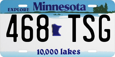 MN license plate 468TSG