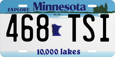 MN license plate 468TSI