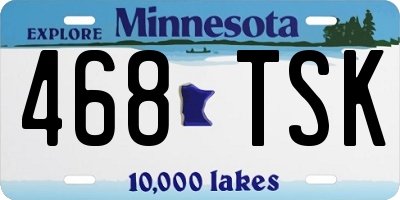 MN license plate 468TSK