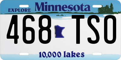 MN license plate 468TSO