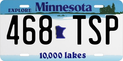 MN license plate 468TSP