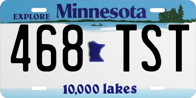 MN license plate 468TST