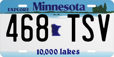 MN license plate 468TSV