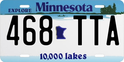 MN license plate 468TTA