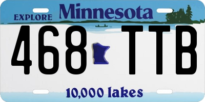 MN license plate 468TTB