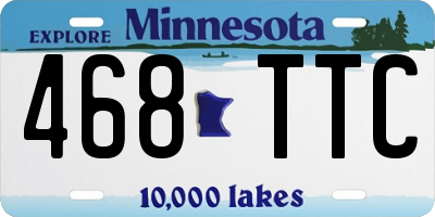 MN license plate 468TTC