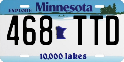 MN license plate 468TTD
