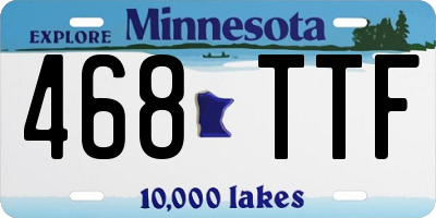 MN license plate 468TTF