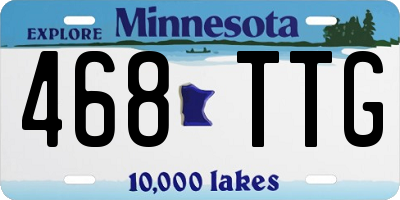 MN license plate 468TTG