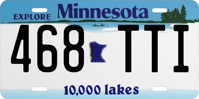 MN license plate 468TTI