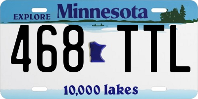 MN license plate 468TTL