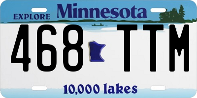 MN license plate 468TTM