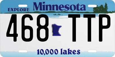 MN license plate 468TTP