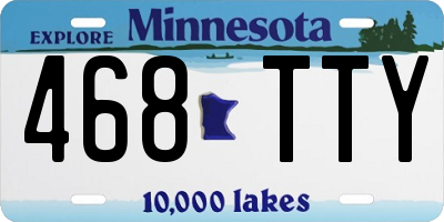 MN license plate 468TTY