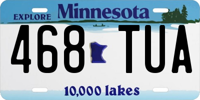 MN license plate 468TUA