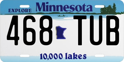 MN license plate 468TUB