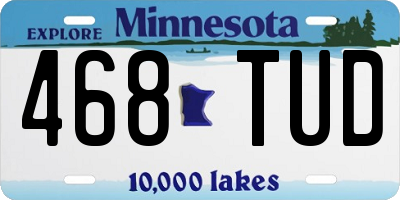 MN license plate 468TUD