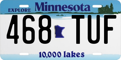 MN license plate 468TUF