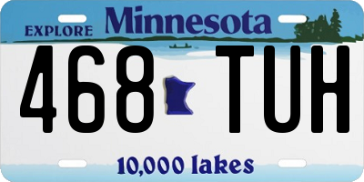 MN license plate 468TUH