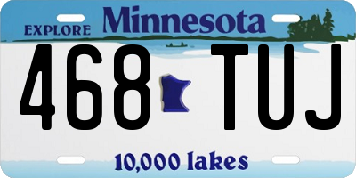 MN license plate 468TUJ