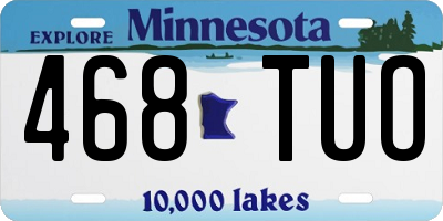 MN license plate 468TUO