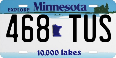 MN license plate 468TUS