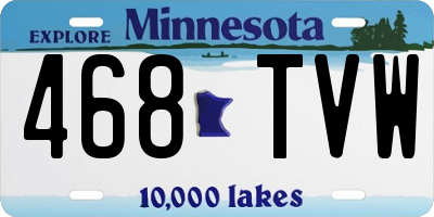 MN license plate 468TVW
