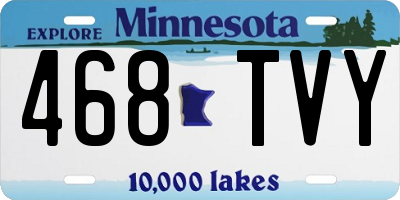 MN license plate 468TVY