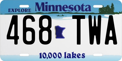 MN license plate 468TWA