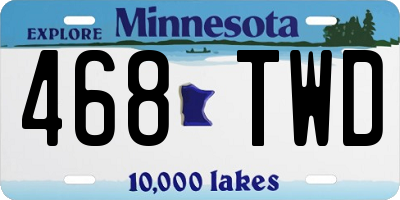 MN license plate 468TWD
