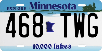 MN license plate 468TWG