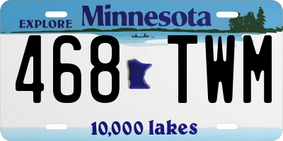 MN license plate 468TWM