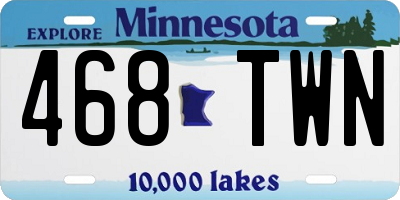 MN license plate 468TWN