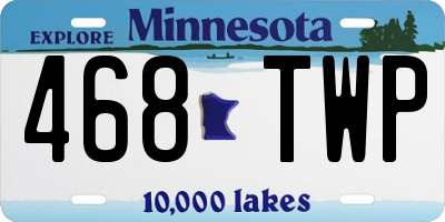 MN license plate 468TWP