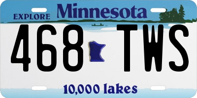 MN license plate 468TWS