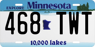 MN license plate 468TWT