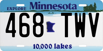 MN license plate 468TWV