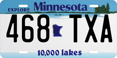 MN license plate 468TXA